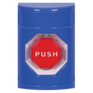 STI SS2402NT-EN Stopper Station – Blue – Push Key to Reset – Illumination – No Label